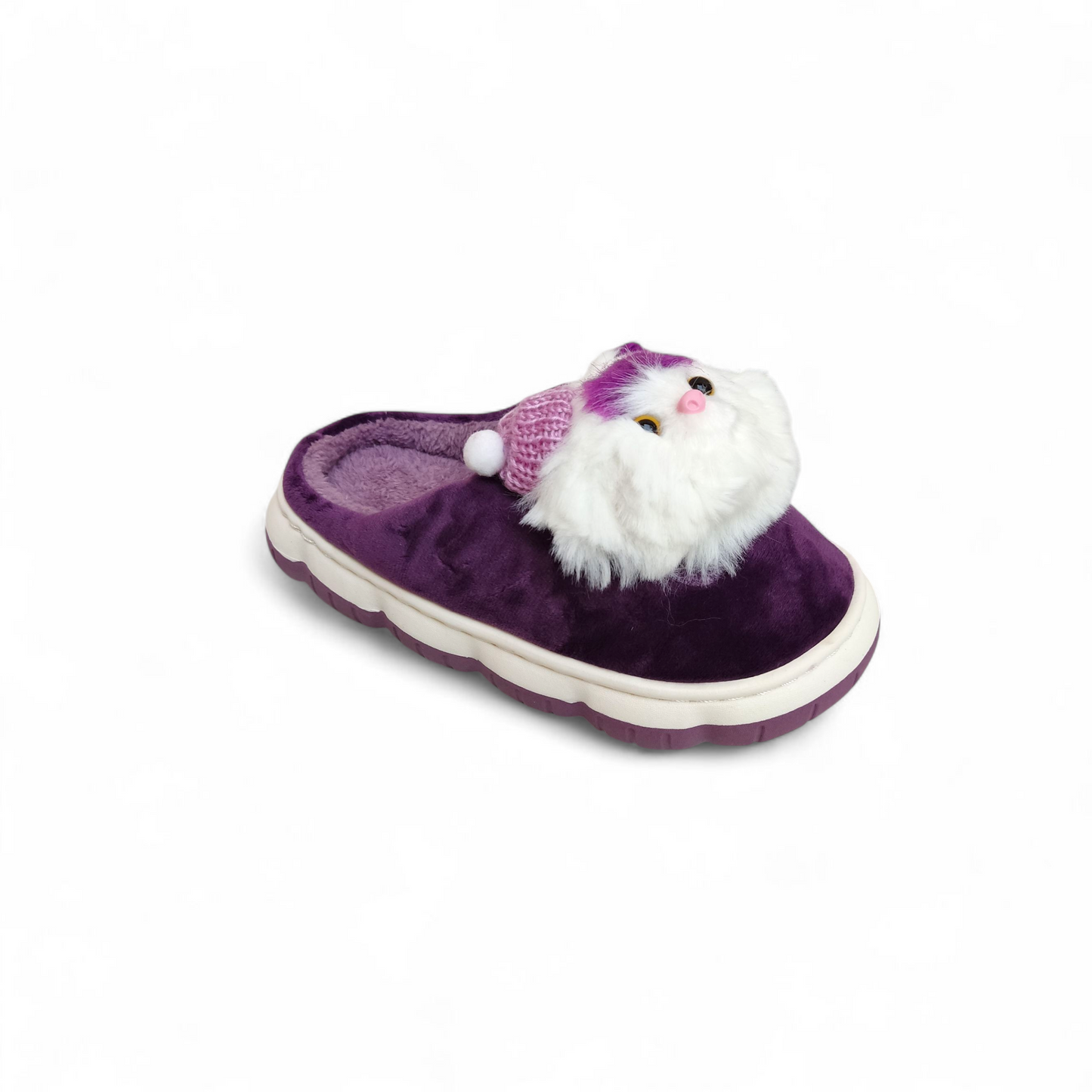Kids kitty mules-Purple