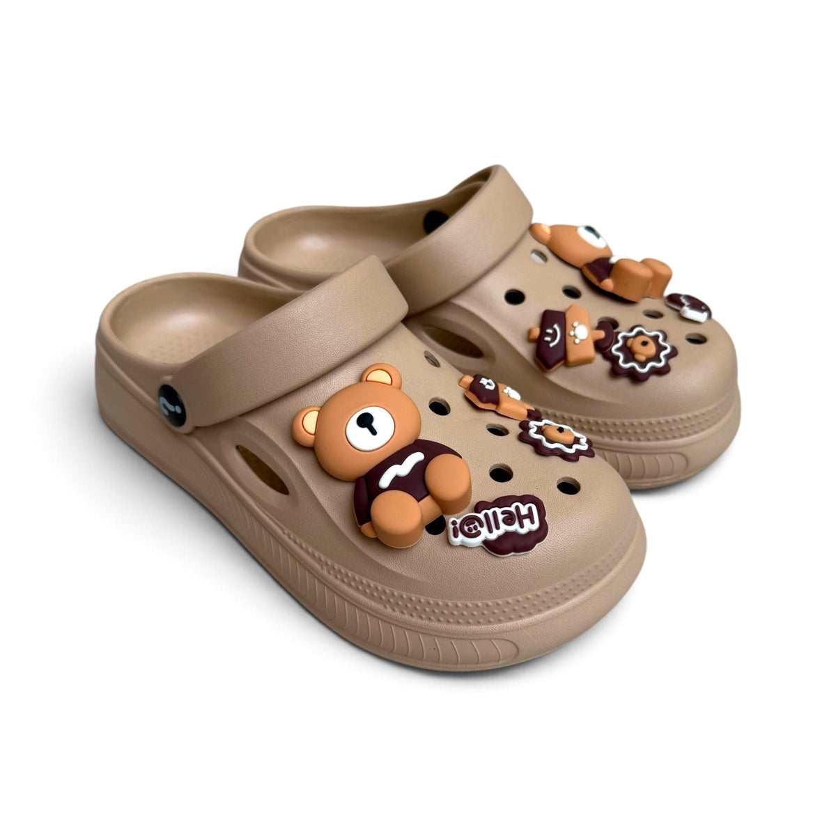 Eva Teddy clogs-Brown
