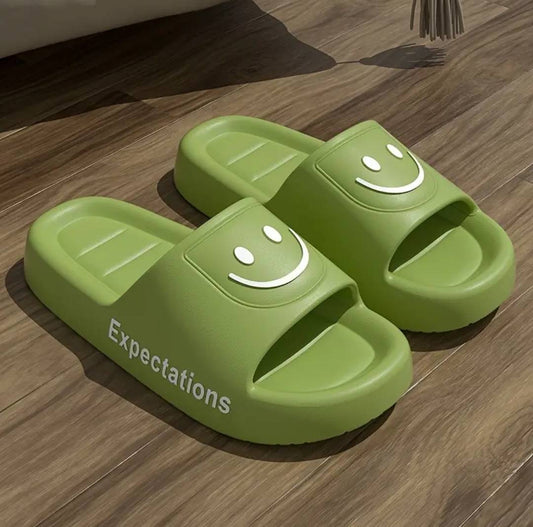 Eva smiley slippers-Green