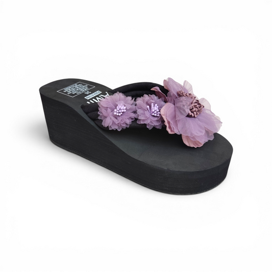 Foamish wedge flipflop-Purple