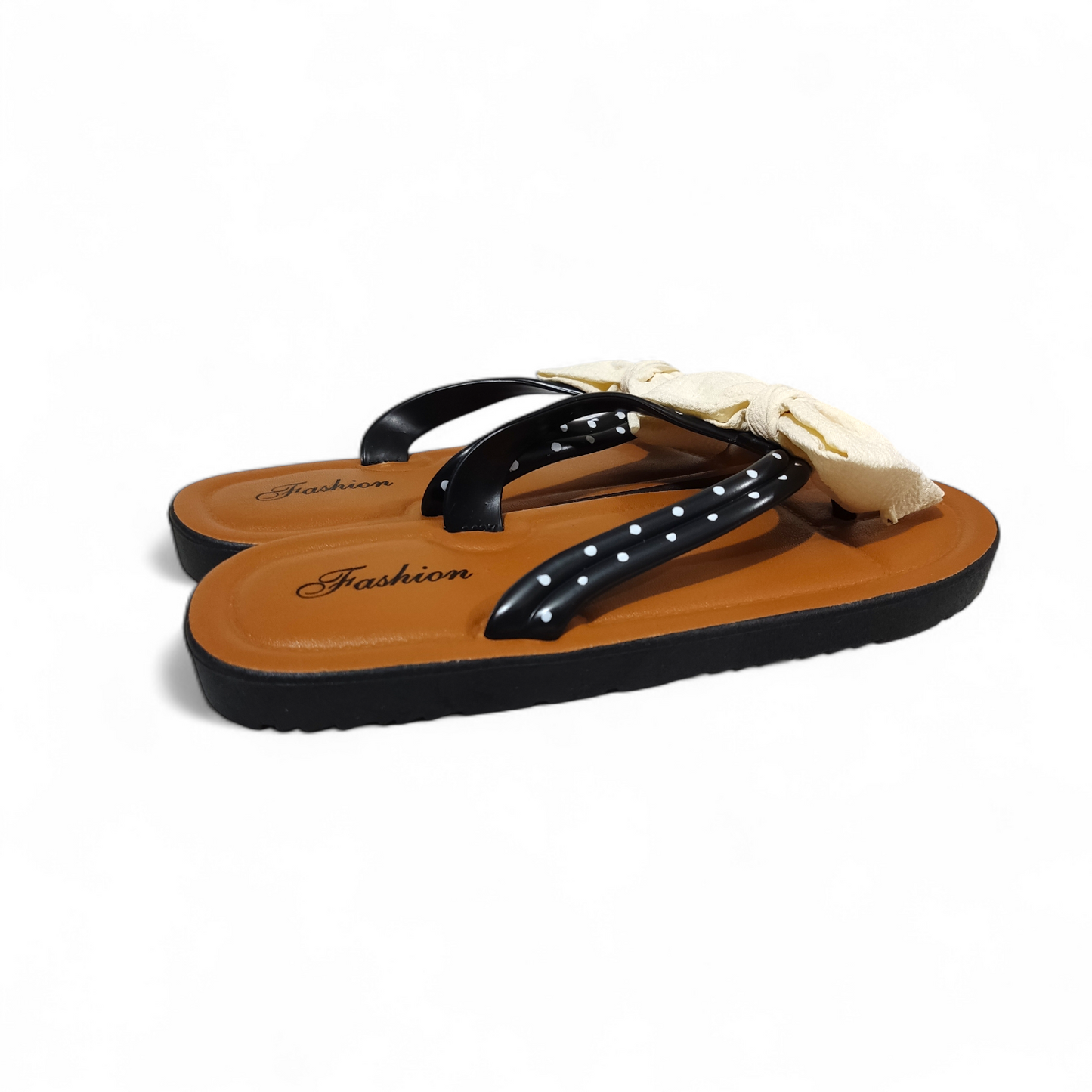 Bow flipflops-Black strap