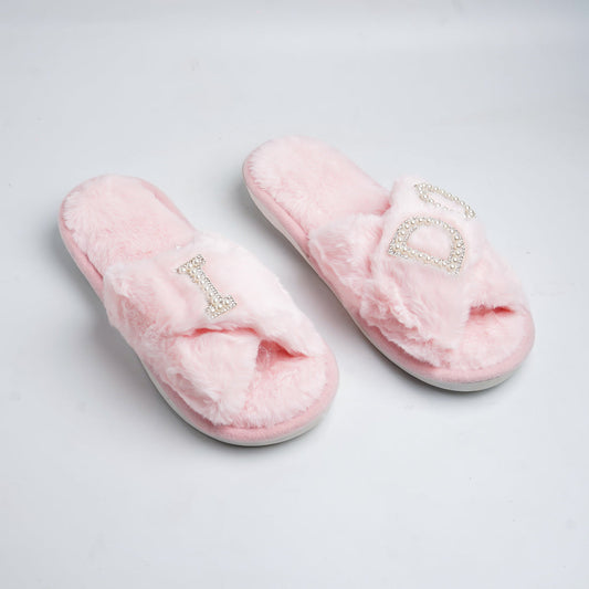 I Do fur slides-light pink