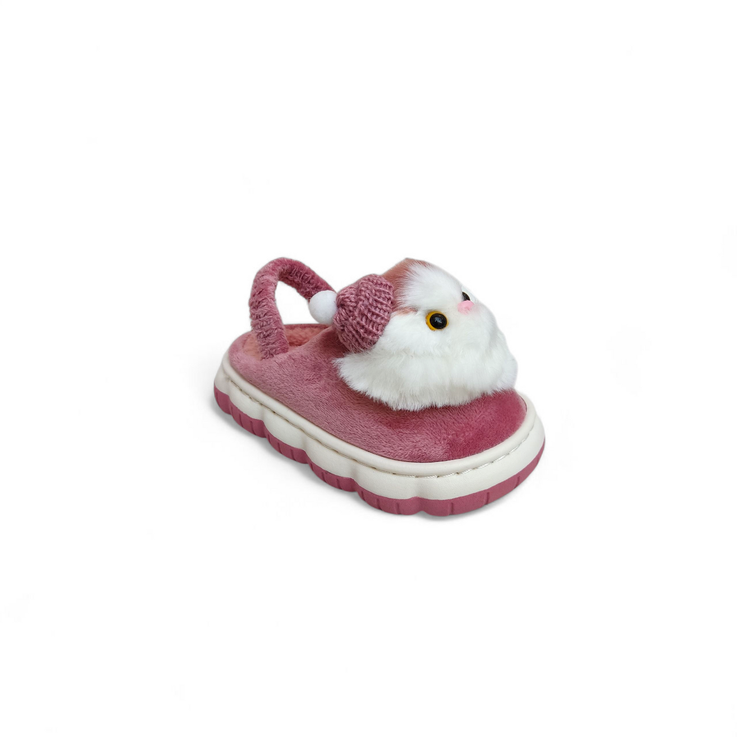 Kids kitty mules-Pink-with strap