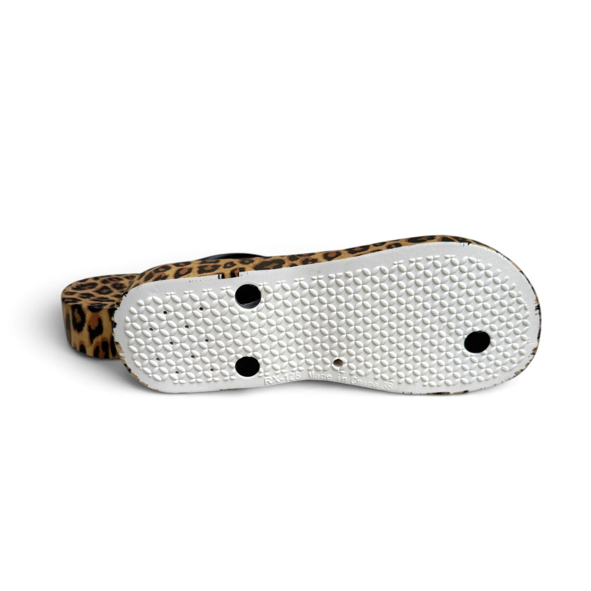 Leopard wedge flipflops
