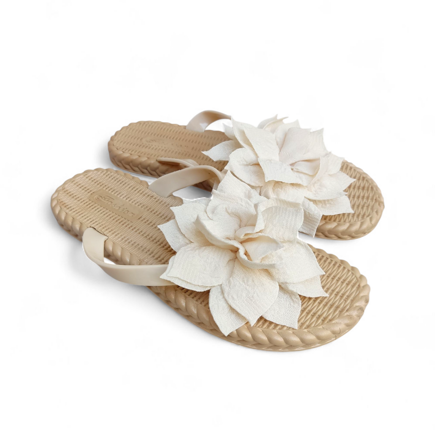 Flowers Flipflops-off white