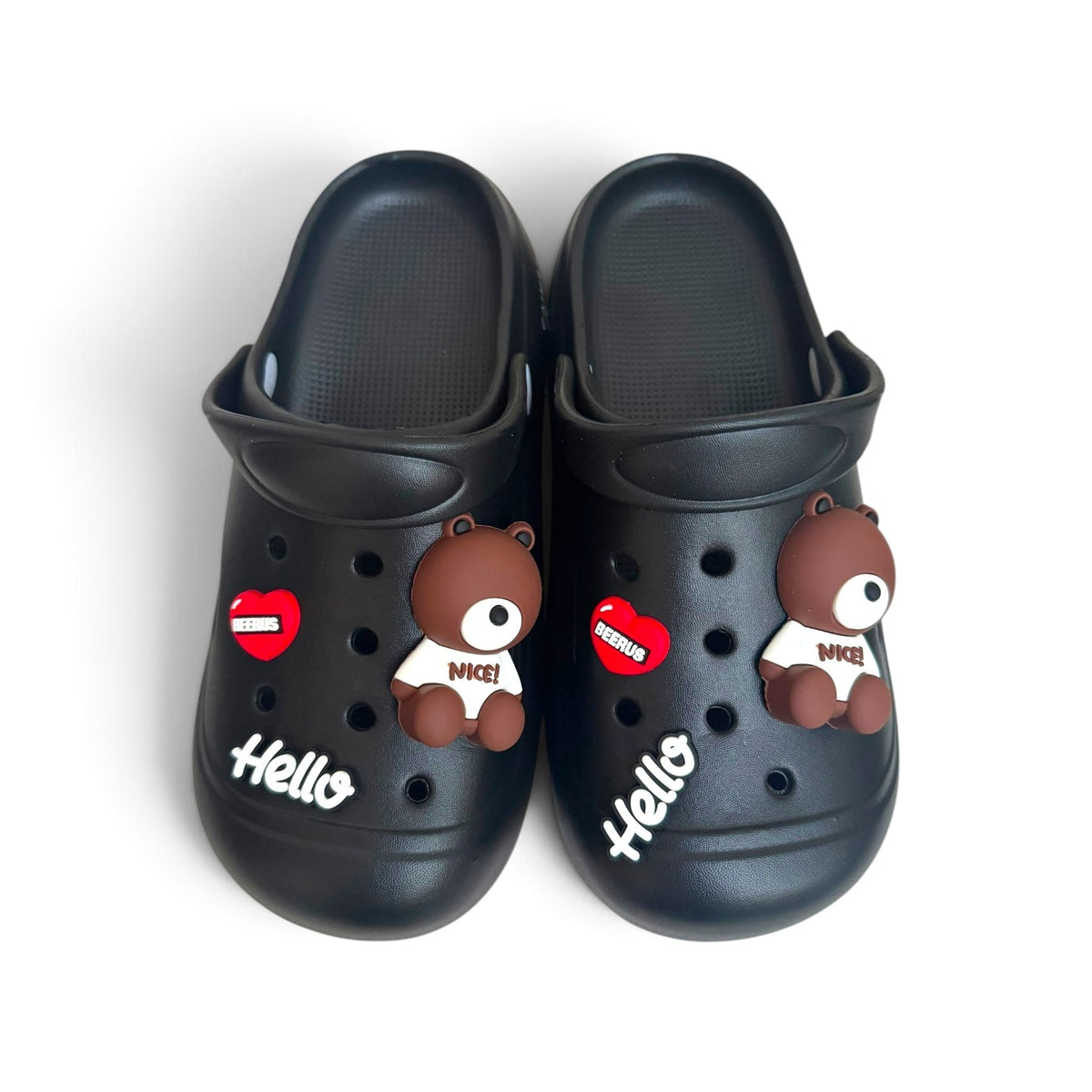 Eva nice teddy clogs-Black