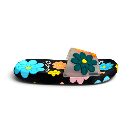 Printed flowers softee-Black