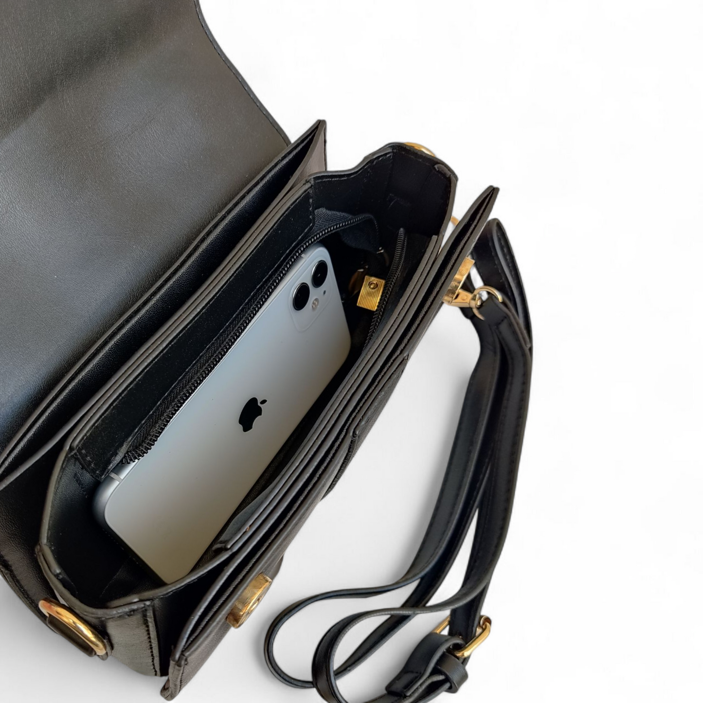 Retro Crossbody bag-Black