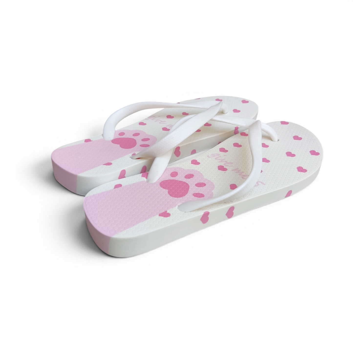 Kitty hearts Flipflops-white
