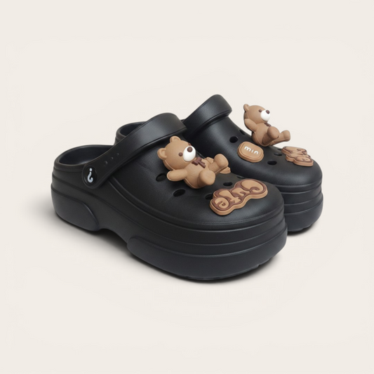 Eva 🐻 clogs-Black