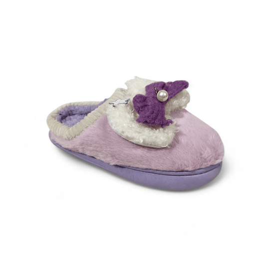 Pearl fur mules-Purple
