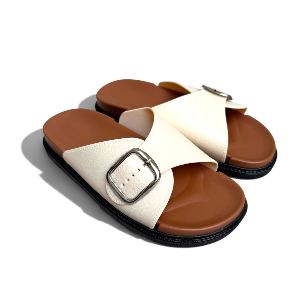 Buckle strap softees-White
