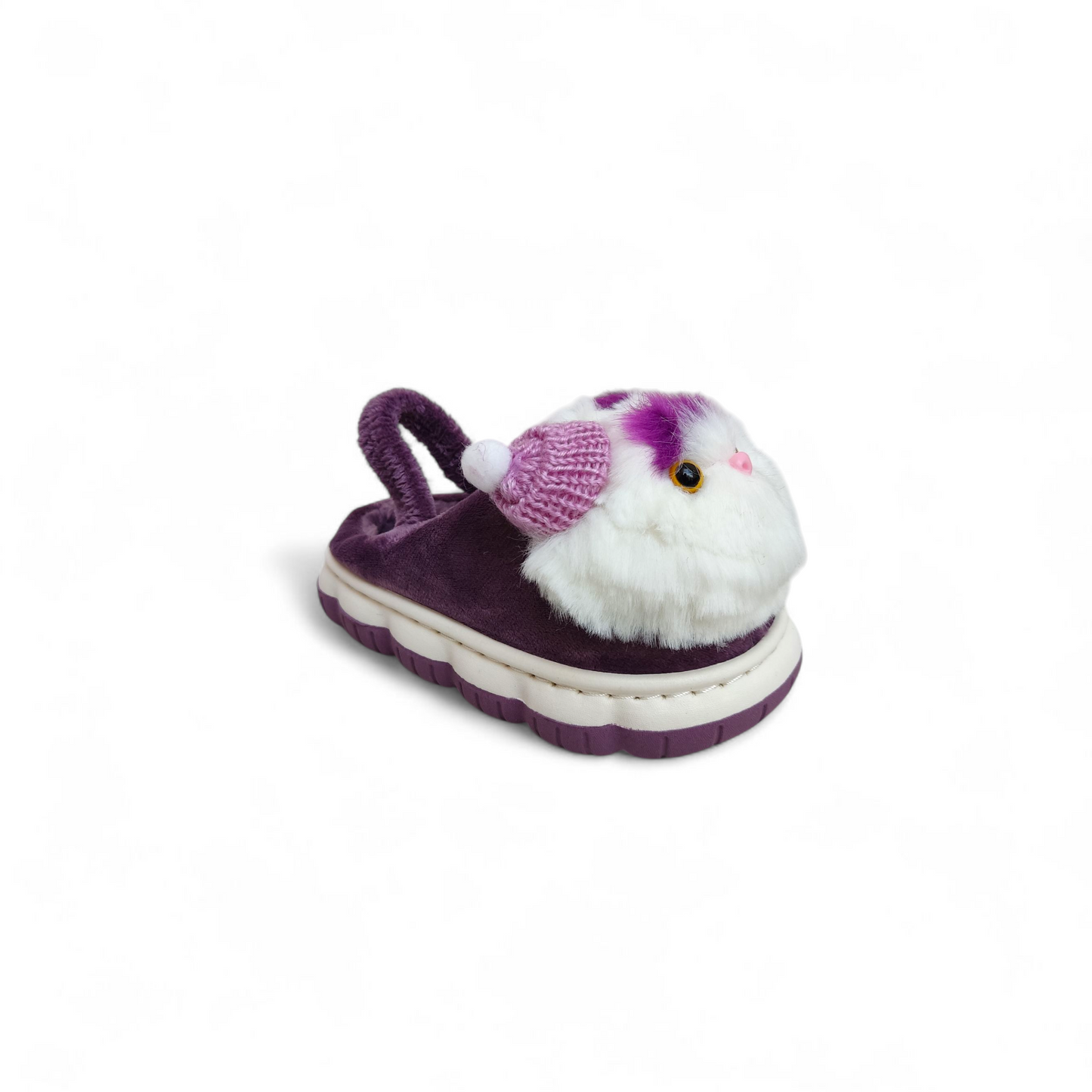 Kids kitty mules-Purple-with strap