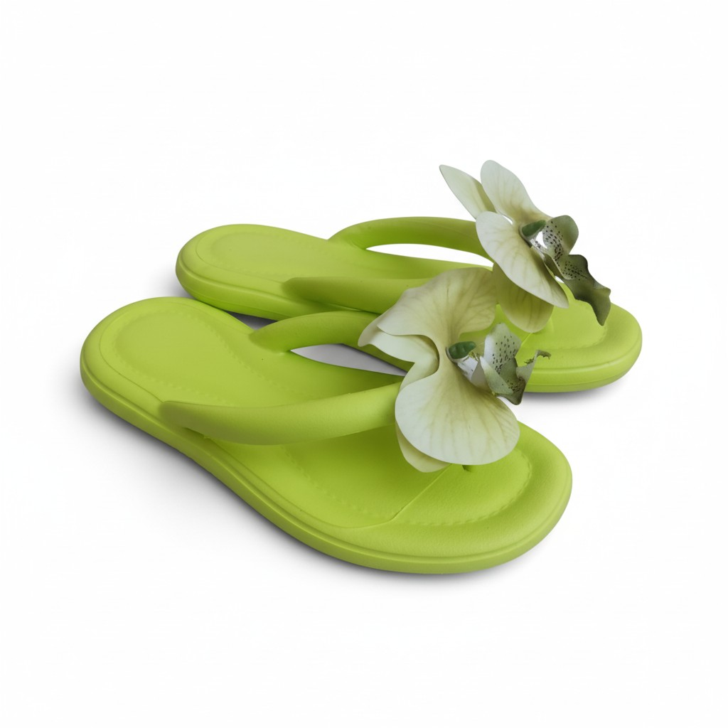 Eva Flowers flipflops-Green