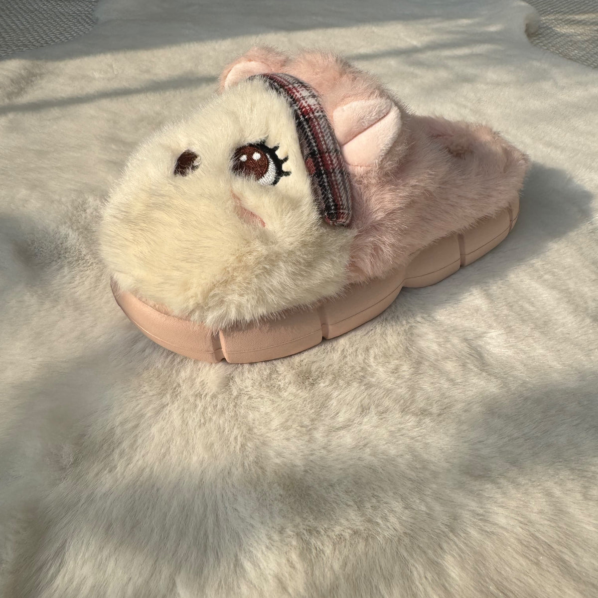 Kids fur mules-Pink