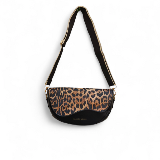 Leopard flap bag