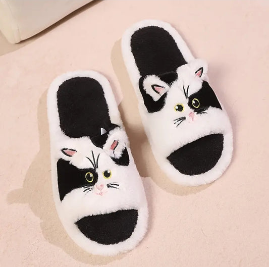 Kitty Carpet slippers-Black
