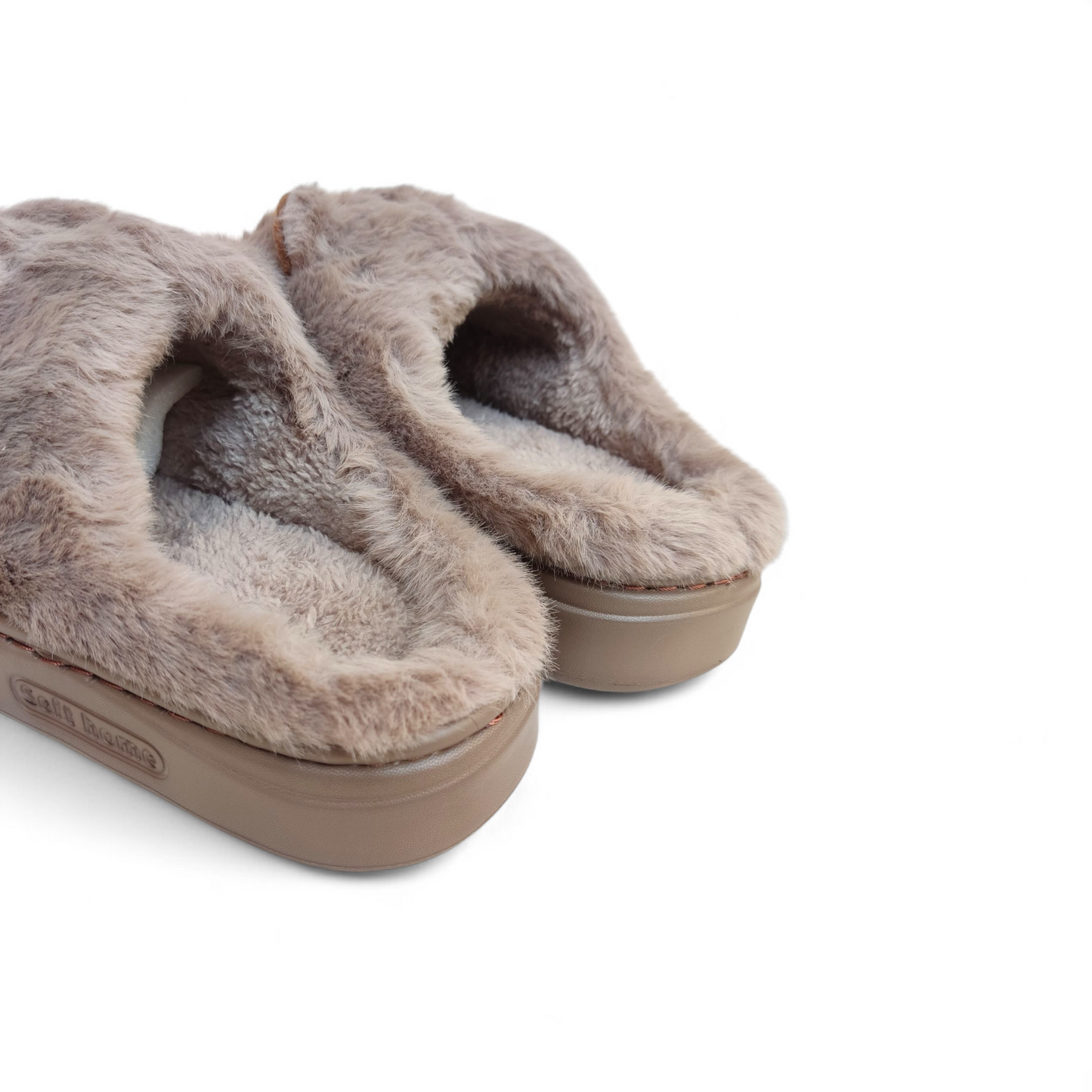 Capybara fur mules-Coffee